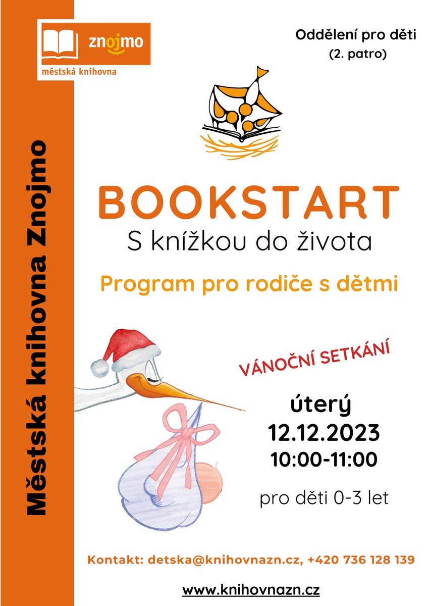 Pozvánka listopad: Bookstart - program pro rodiče s dětmi od 0 do 3 let