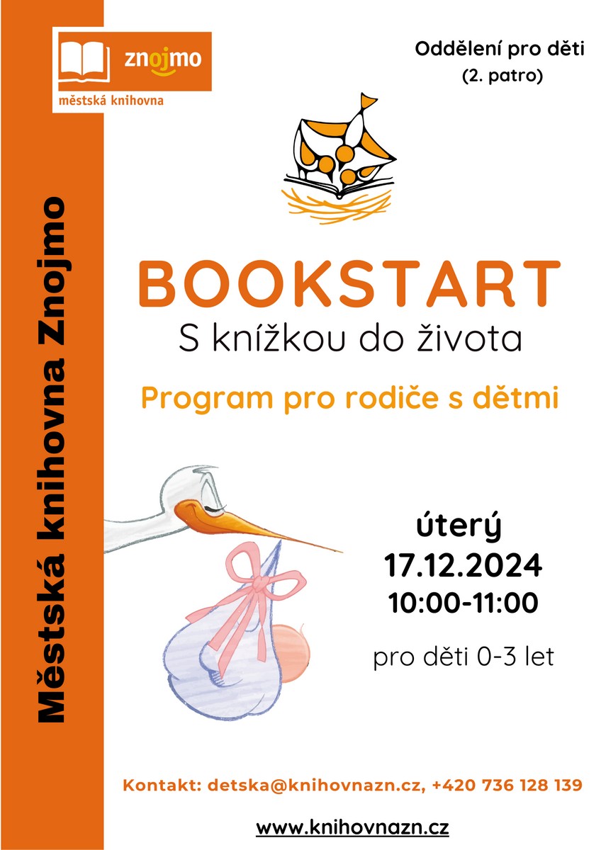 Pozvánka prosinec: Bookstart - program pro rodiče s dětmi od 3 do 6 let