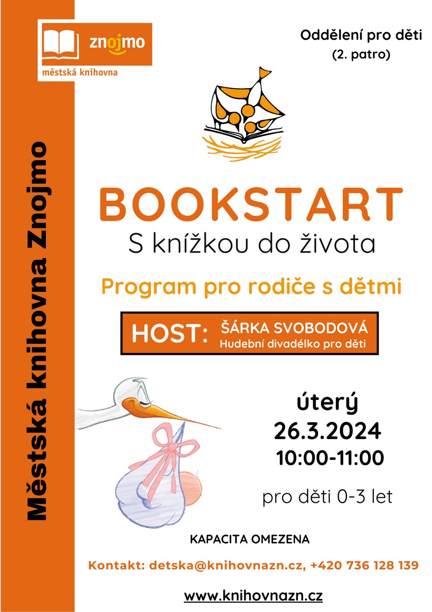 Pozvánka březen: Bookstart - program pro rodiče s dětmi od 0 do 3 let