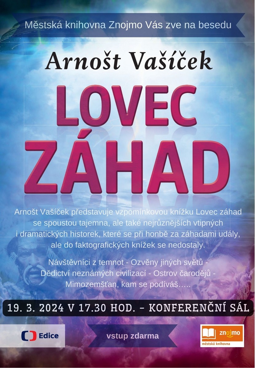 Pozvánka: Arnošt Vašíček - Lovec záhad