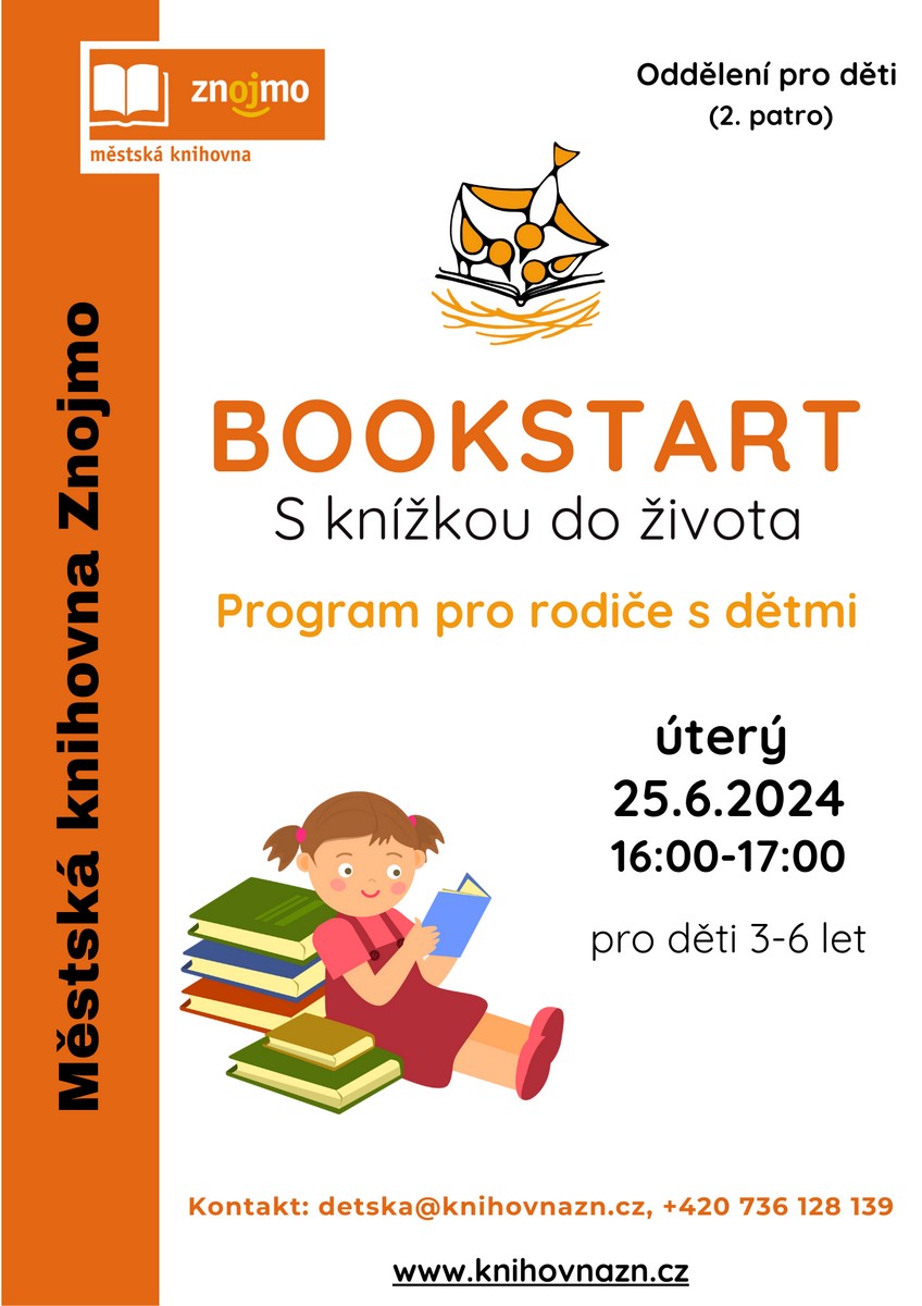 Pozvánka červen: Bookstart - program pro rodiče s dětmi od 3 do 6 let